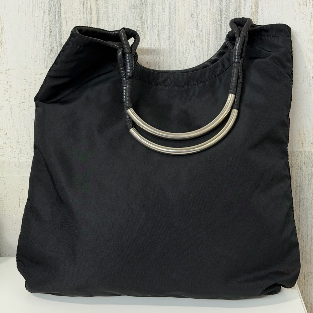 Prada‎ Black Nylon Tote Bag - Picture 3 of 11